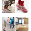 Disposable transparent shower caps in red and white for hair dyeing and bathing