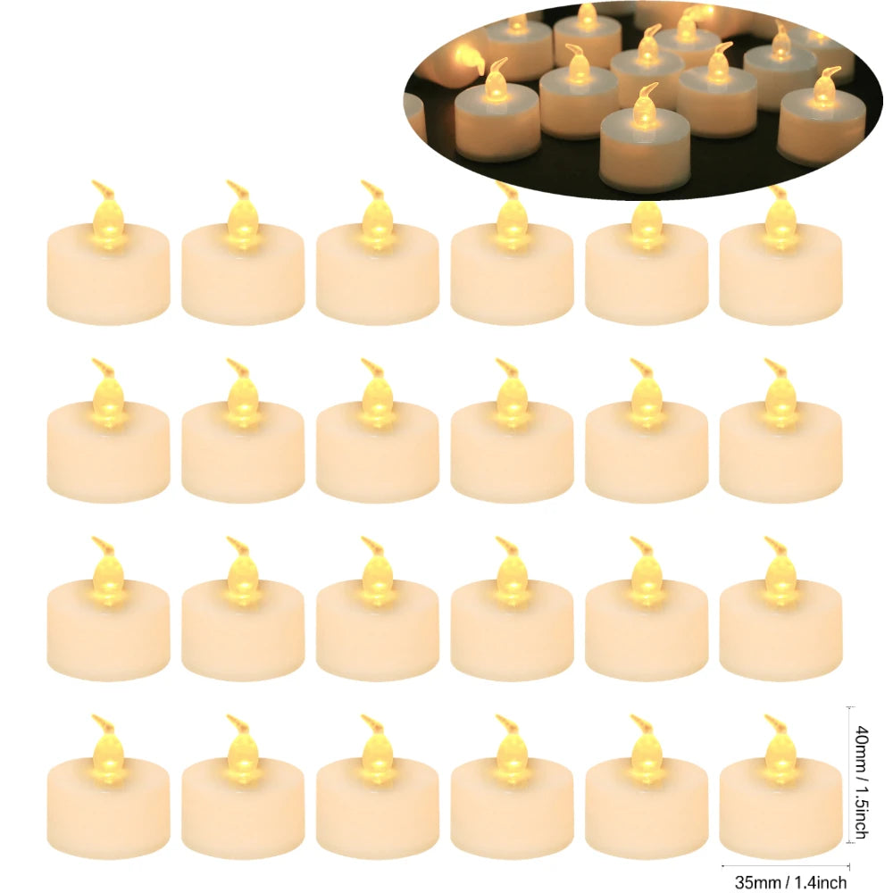 Heart-Shaped LED Tea Lights with Silk Rose Petals