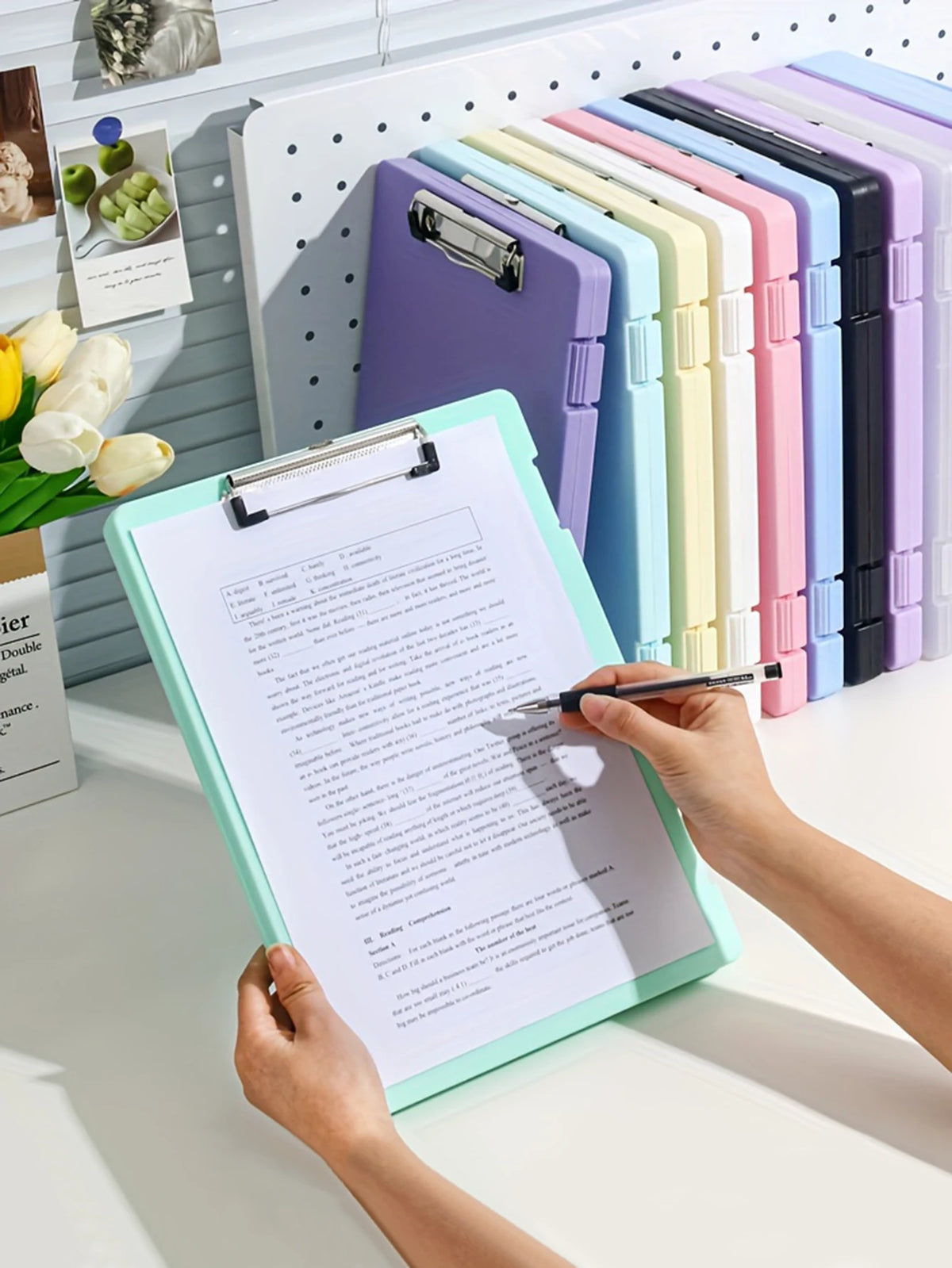 2-in-1 A4 Writing Board & Document Storage Box