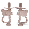 Baby Teething Gloves with Cartoon Bear Design