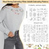 Pre-Printed Water-Soluble Embroidery Stabilizer Sheets with Floral & Letter Patterns