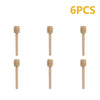 Six natural wood honey dipper sticks shown individually against a white background.