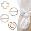 Elegant Scarf Buckle Set - 4 Piece Metal Fashion Clips