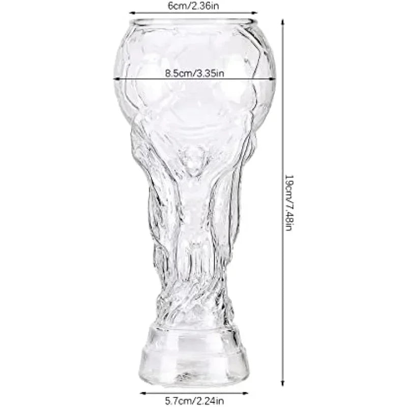 Trophy-Shaped Glass Beer Mug