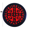 Knights Templar Cross Patch with Hook and Loop Backing