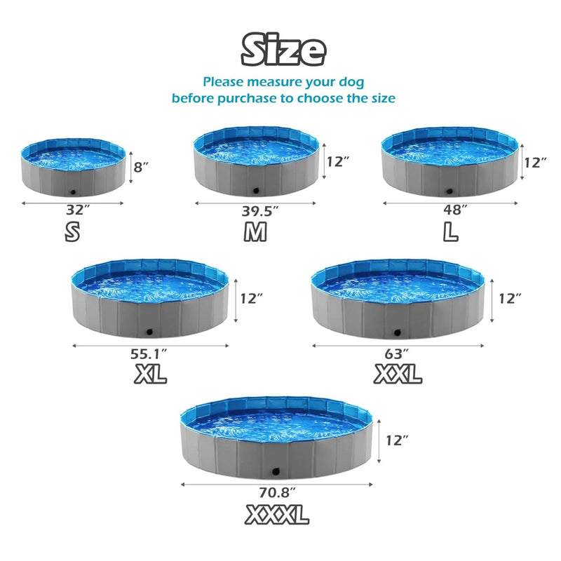 Foldable Pet Bath Tub with Quick-Drain Design