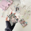 Transparent Acrylic Photocard Holder with Star Pendant Keychain