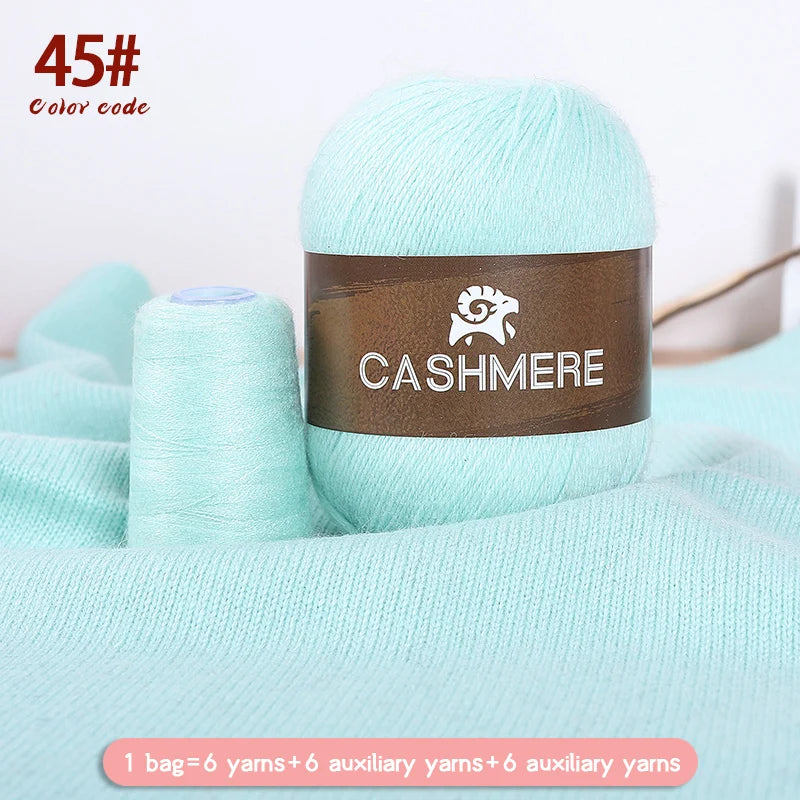 Premium 100% Cashmere Yarn 6-Skein Set for Knitting