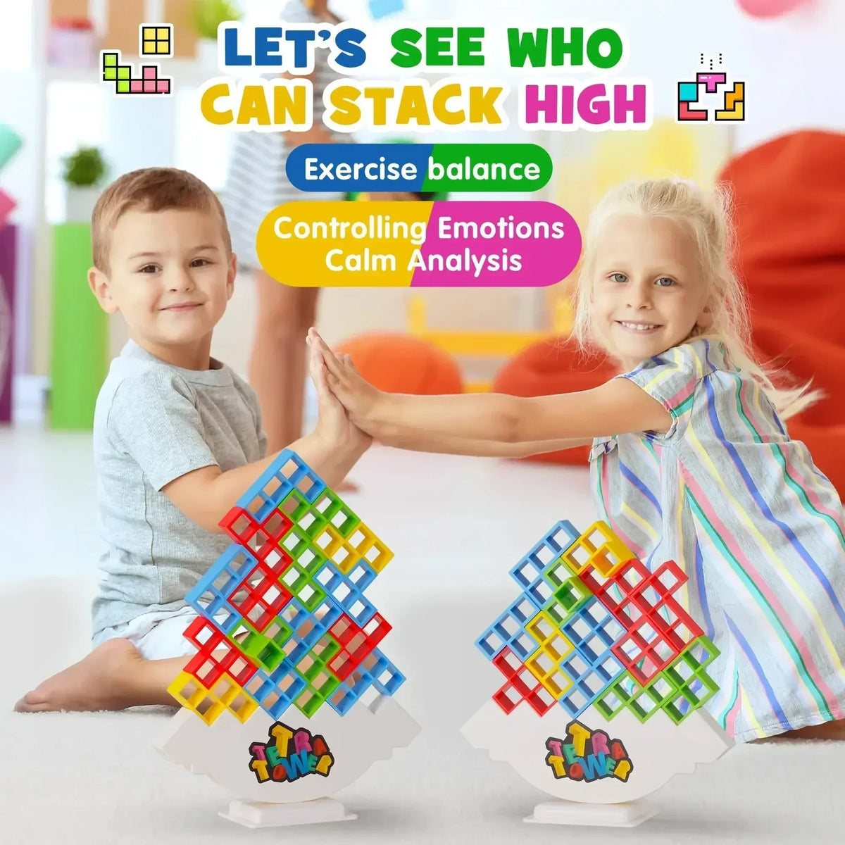 Tetra Tower Balance Stacking Game