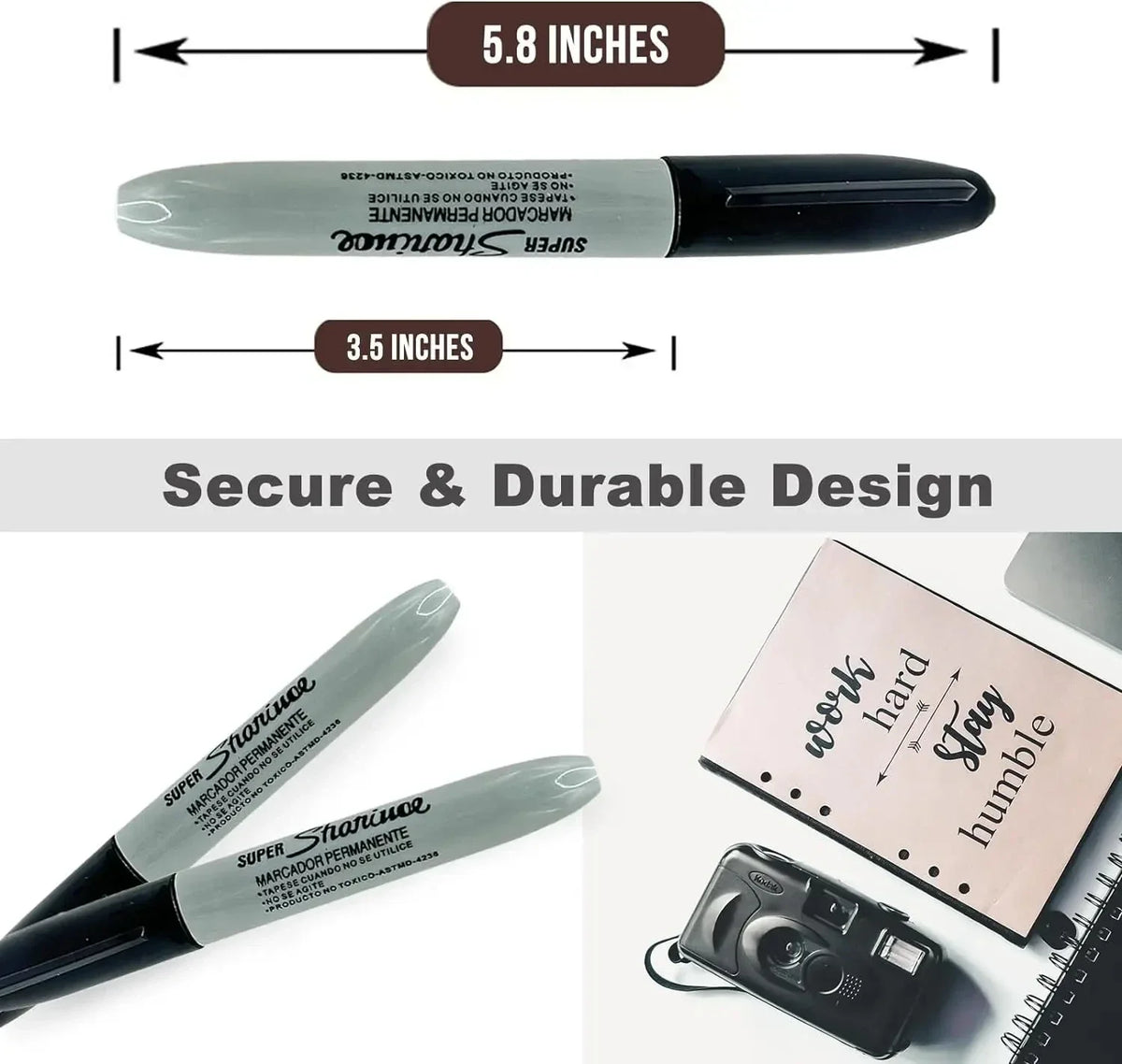 Disguised Marker Pen Safe with Hidden Compartment
