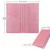 A pink car document organizer featuring multiple slots for registration and insurance cards.