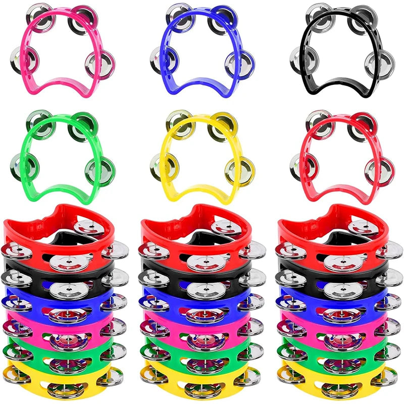 Handheld Tambourine with Jingle Bells for Kids