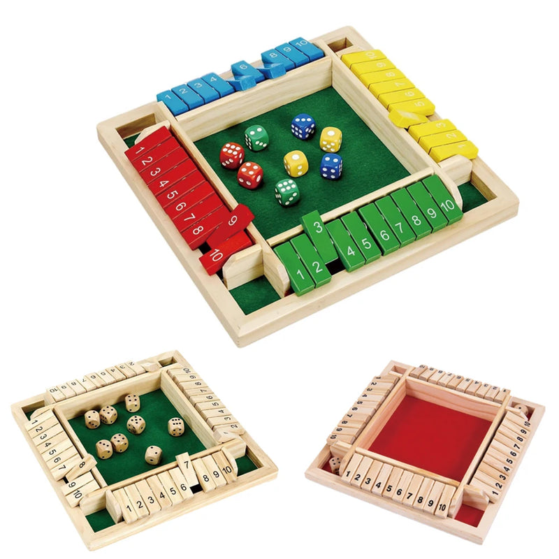 Classic Wooden Shut The Box Dice Game