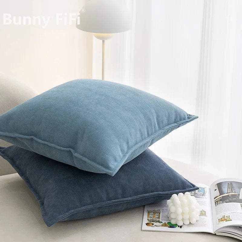 Soft Chenille Throw Pillow Covers – Nordic Solid Design for Couch & Bed