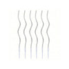 Spiral Birthday Cake Candles, Set of 6 Long Thin Decorative Candles for Cakes and Desserts