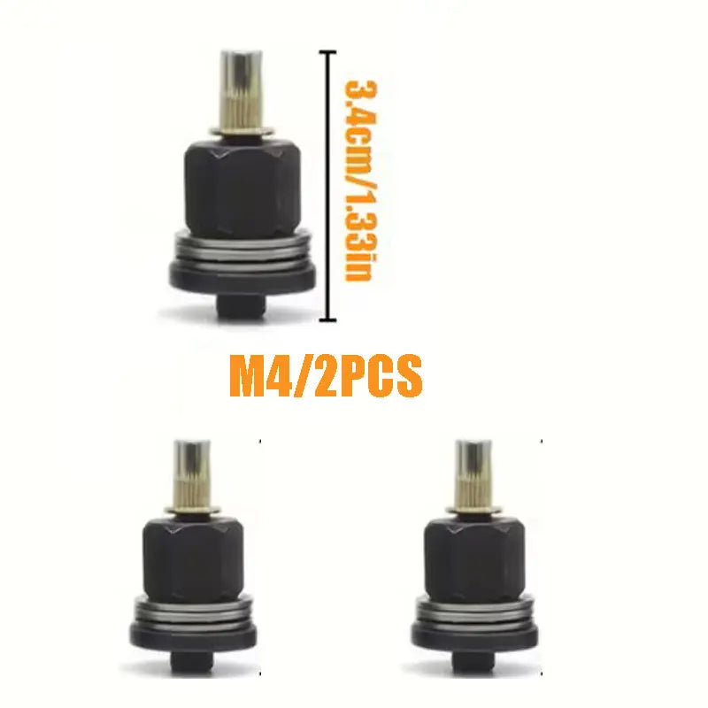 Two black manual rivet nut tools with interchangeable heads shown against a white background.