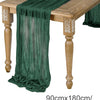 Semi-Sheer Gauze Table Runner in Sage