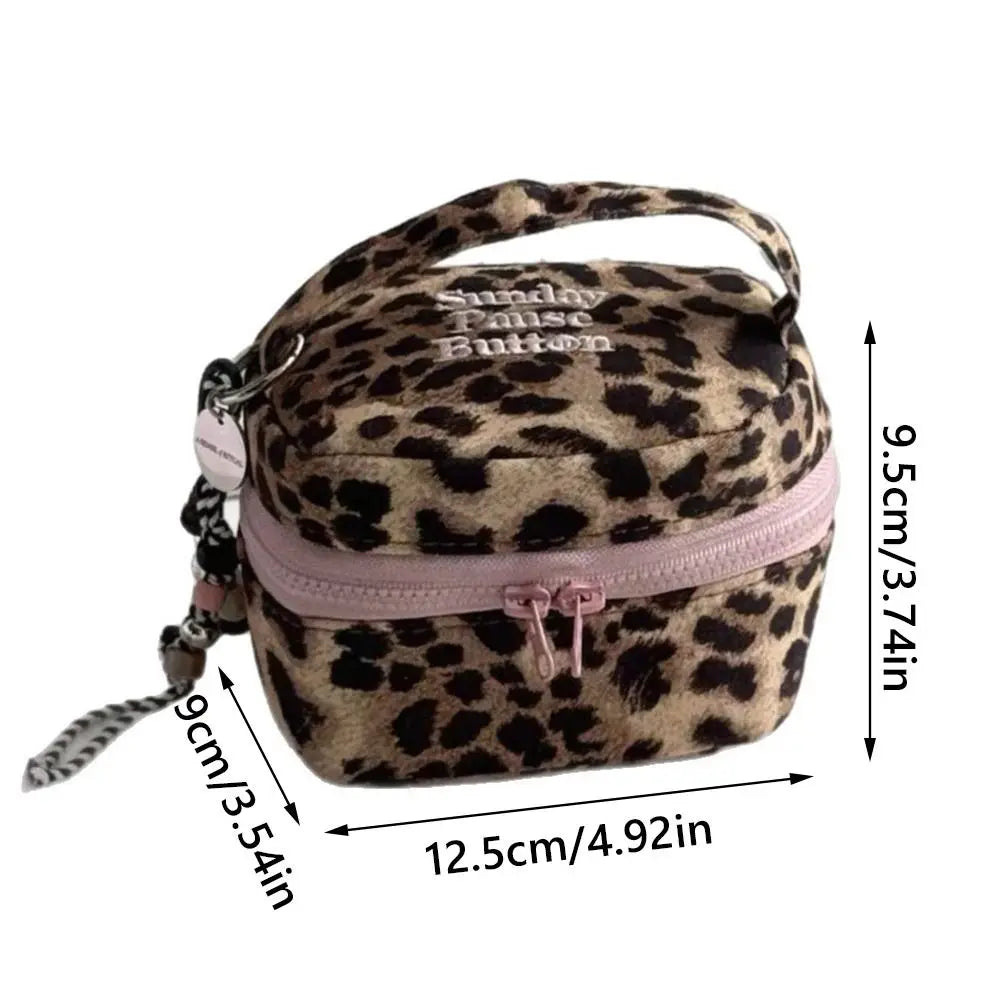 Quilted Floral Makeup Bag with Zipper Closure