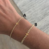 Elegant Gold-Plated Cross Bracelet for Women