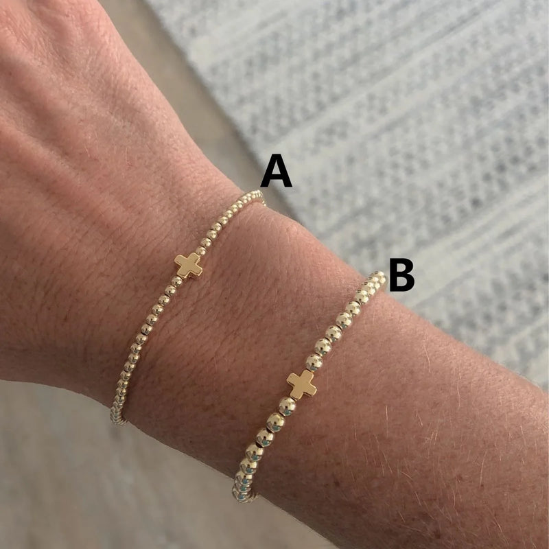 Elegant Gold-Plated Cross Bracelet for Women