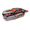 A silver and red high-speed RC car receiver parts kit with a futuristic design.