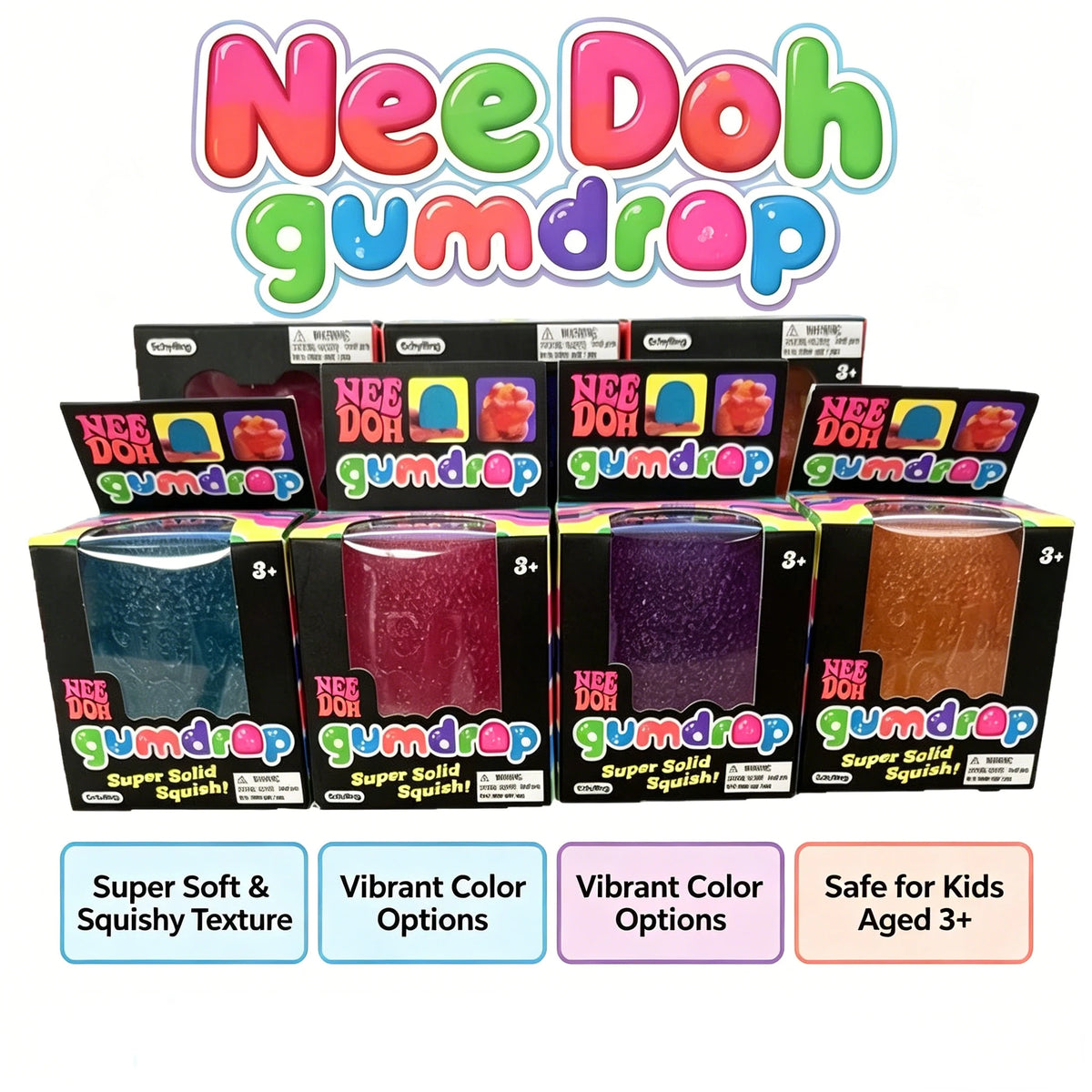 Gumdrop Soft Sensory Fidget Squeeze Ball – Stress Relief Toy