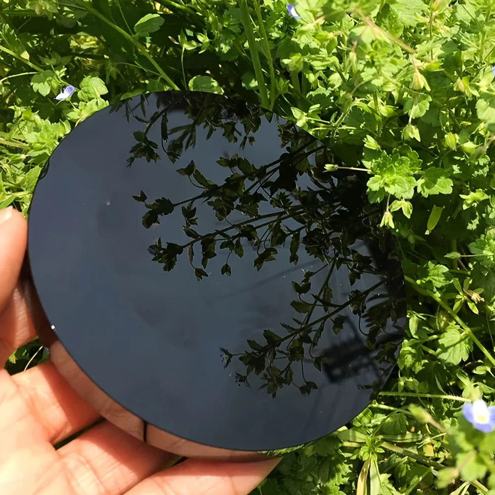 Natural Obsidian Divination Mirror