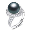 Elegant Freshwater Pearl Ring in Sterling Silver