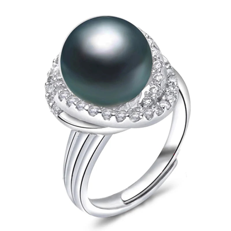 Elegant Freshwater Pearl Ring in Sterling Silver