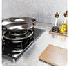 Kitchen oil-proof sticker featuring a nonstick pan and glass bottles on a countertop