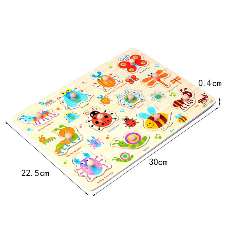 Wooden Alphabet Puzzle Board for Toddlers