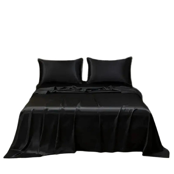 Satin Bed Sheet Set with Pillowcases