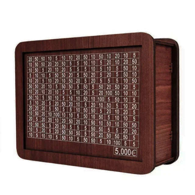 Wooden Savings Challenge Money Box