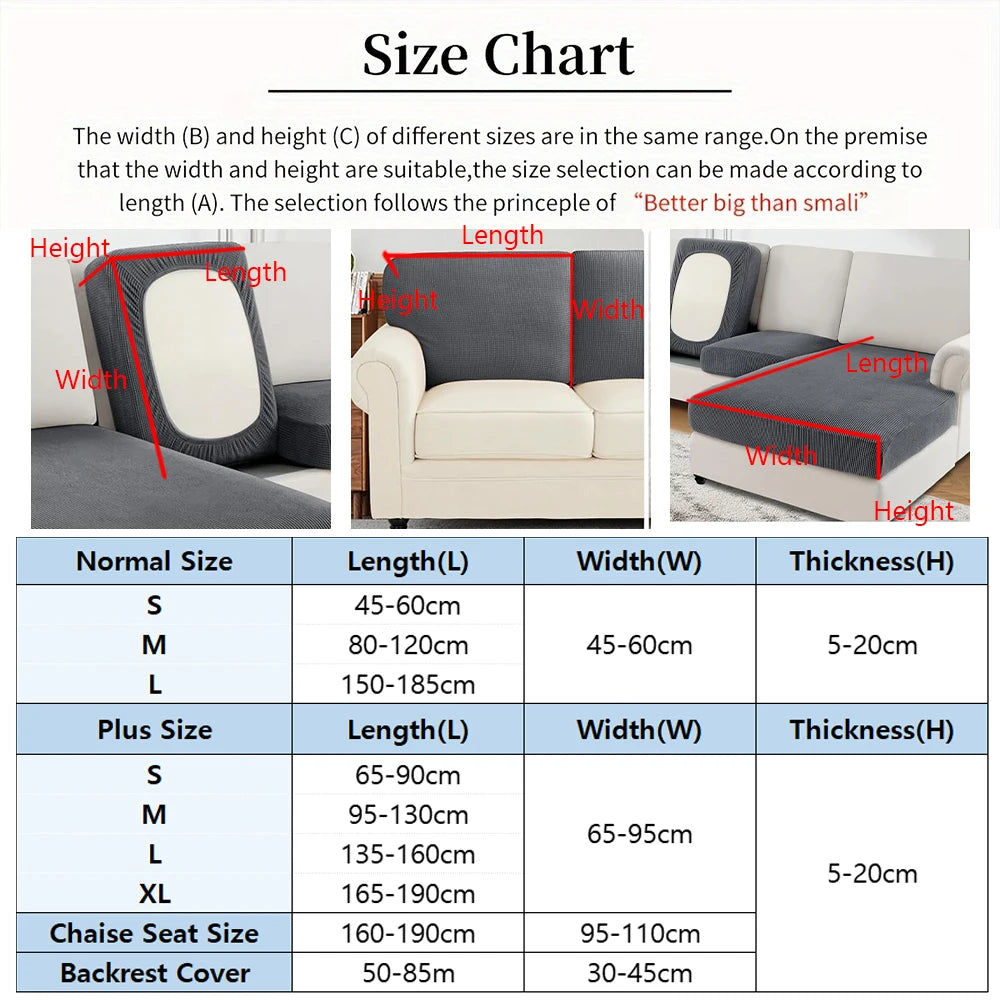 Stretchable Jacquard Sofa Cushion Covers with Anti-Slip Base