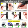 180° Rotatable Helmet Holder with Wall-Mounted Claw Hook
