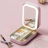 LED Lighted Makeup Case with Adjustable Mirror