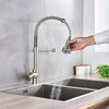 Matte Black Pull-Down Kitchen Faucet with Dual-Mode Spray Head