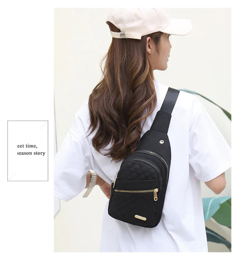 Women's Waterproof Sling Crossbody Bag with Adjustable Strap