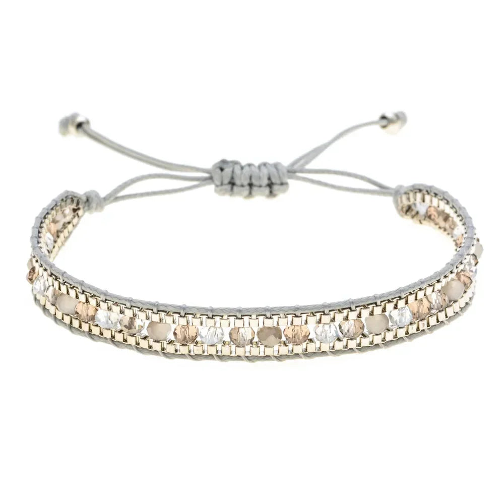 Bohemian Crystal Beaded Bracelet