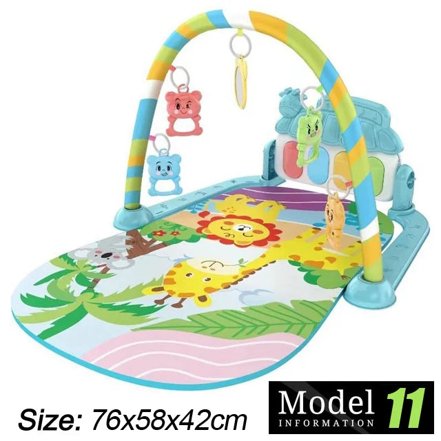 Musical Activity Gym with Kick-and-Play Piano for Babies