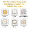 Montessori 6-in-1 Activity Cube for Toddlers – Sensory Busy Board & Learning Toy