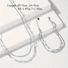 925er Sterlingsilber Paperclip-Kette Halskette & Armband Set