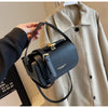 Classic Retro Crossbody Shoulder Bag with Textured Flap