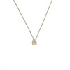 Initial Letter Pendant Necklace with Cubic Zirconia