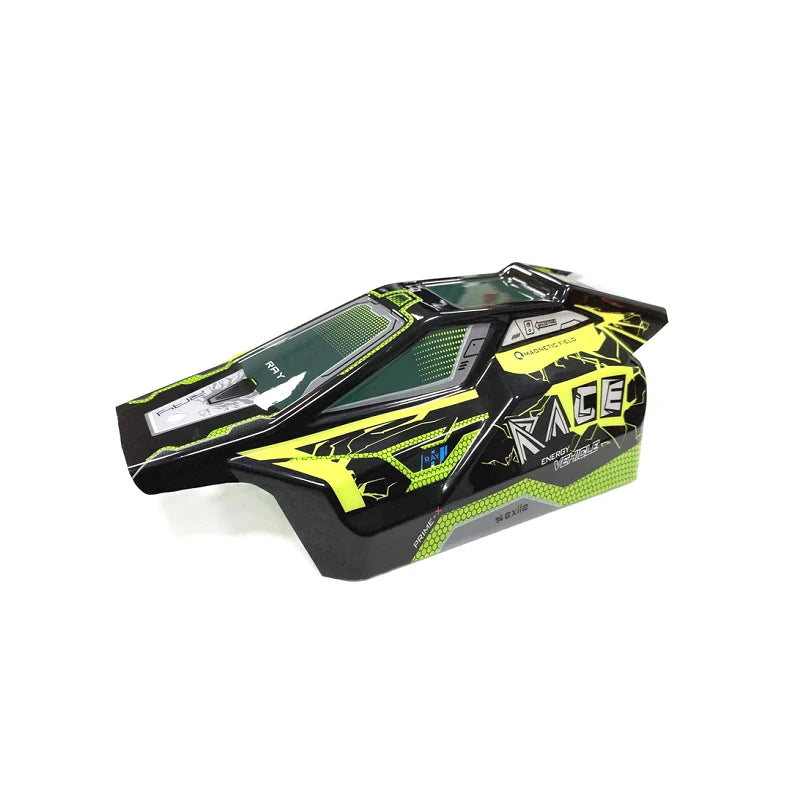 Black and neon yellow high-speed RC car receiver parts kit for a 1/16 4WD vehicle
