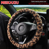 Leopard Print Faux Fur Steering Wheel Cover