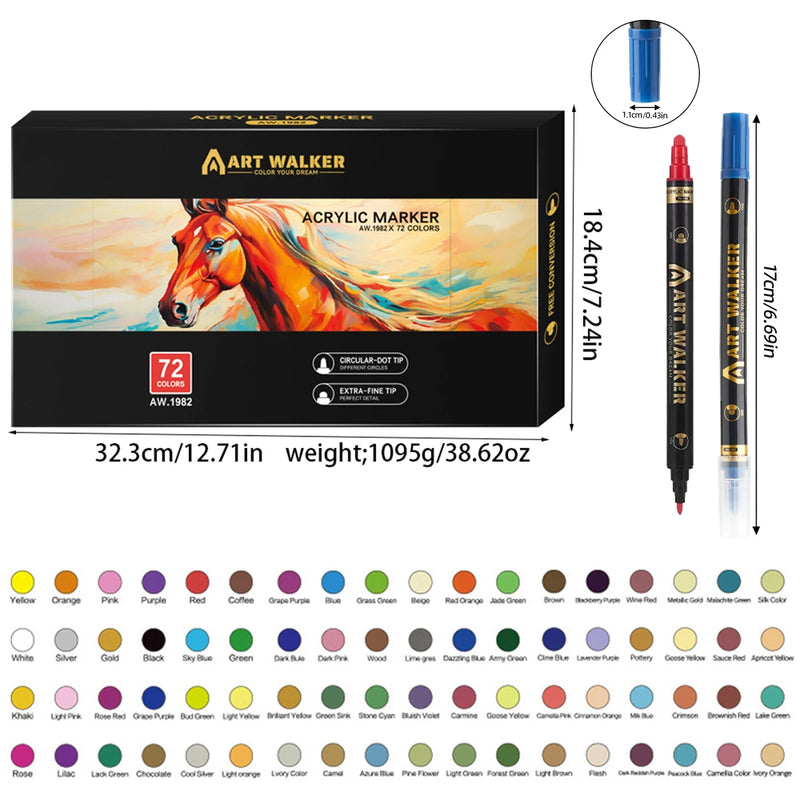 Dual-Tip Acrylic Markers