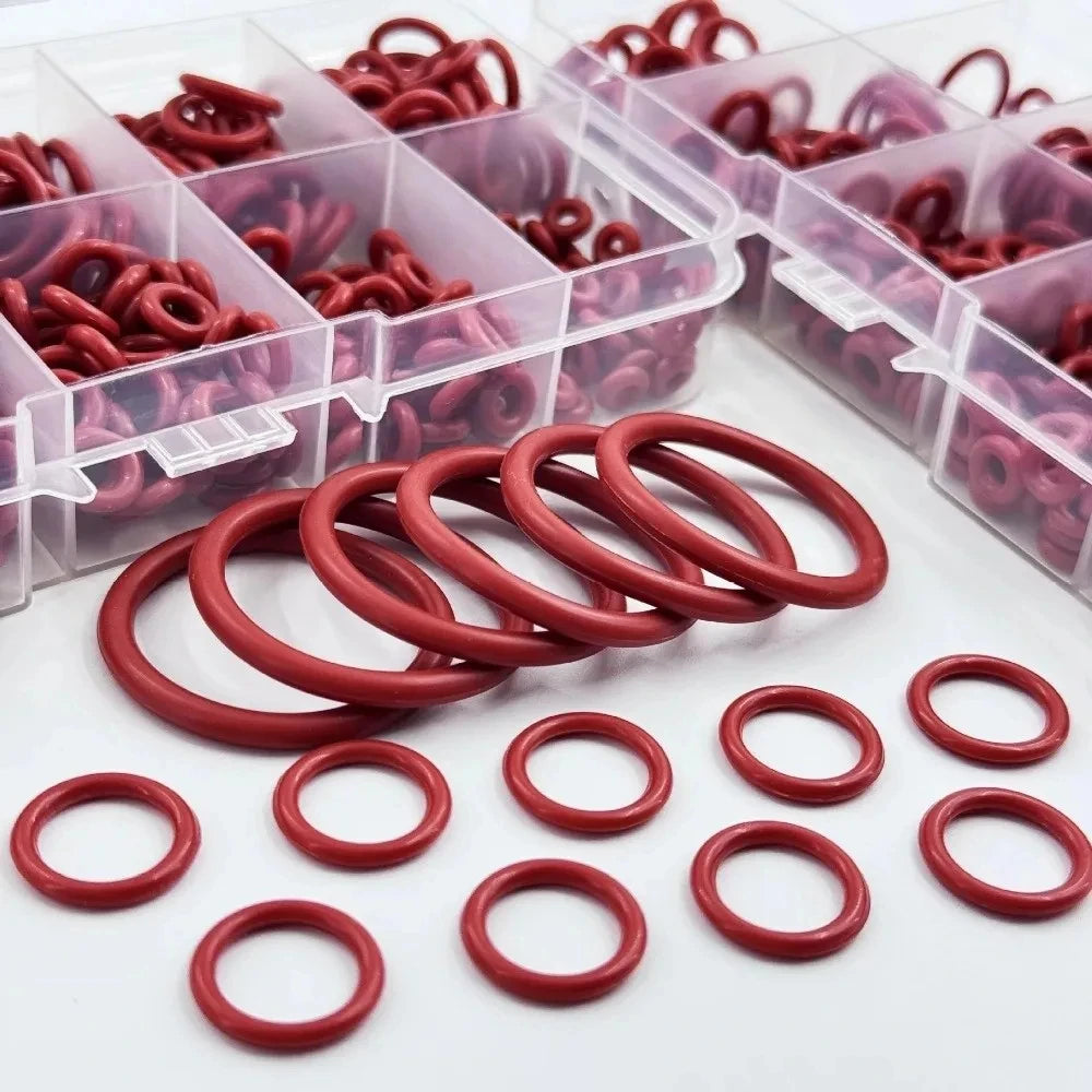 Silicone O-Ring Assortment Kit for Plumbing, Auto Repair, and Sealing Applications