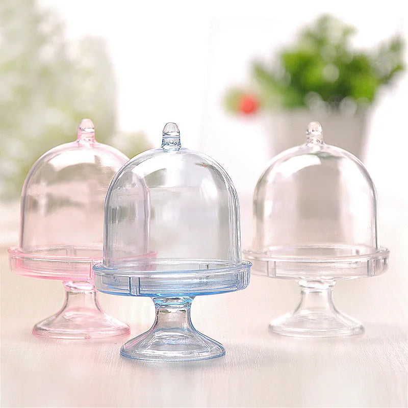Mini Candy Cupcake Stand Holder with Clear Dome Lid