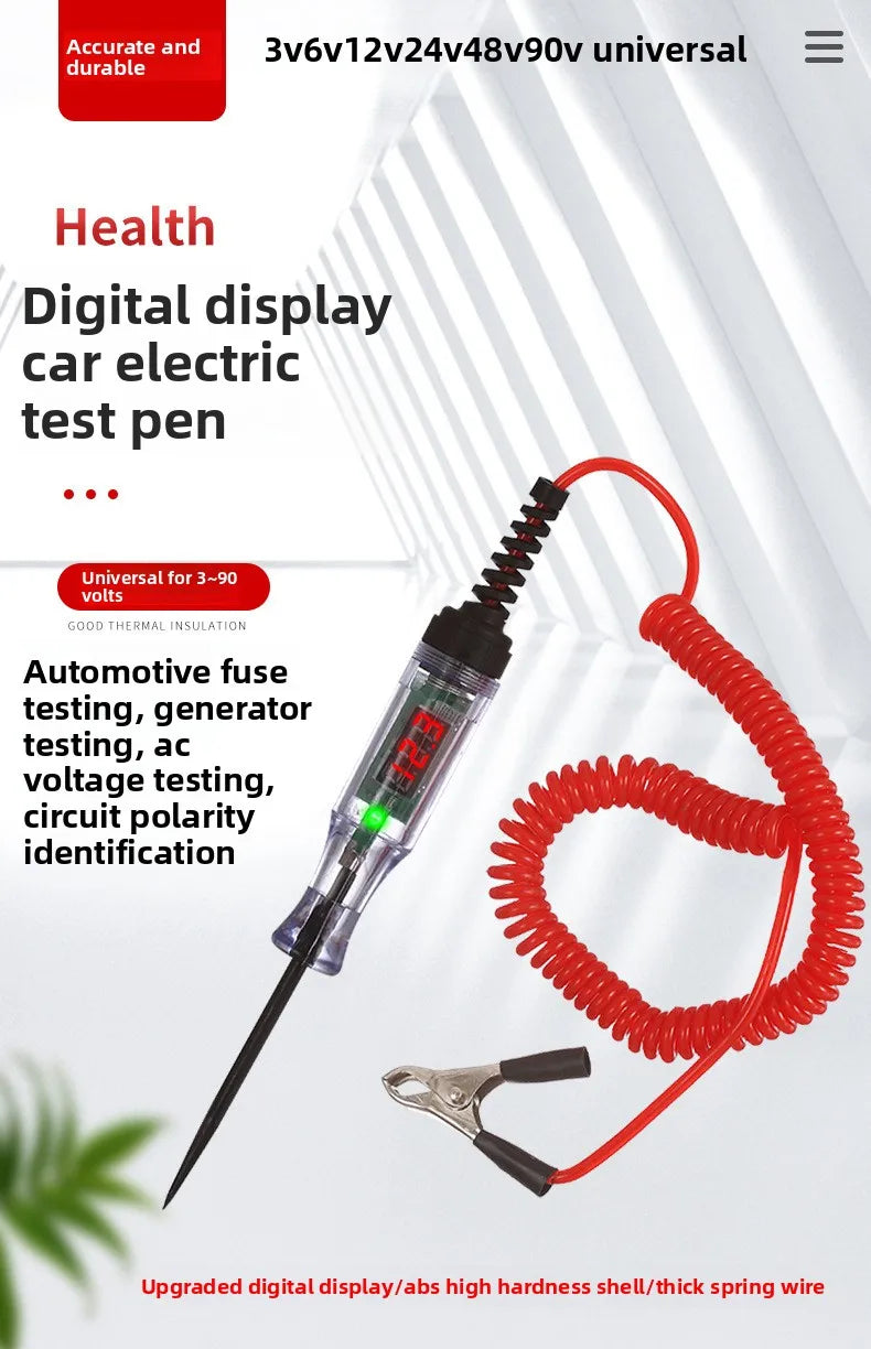 Digital LED Circuit Tester for Automotive Electrical Diagnostics